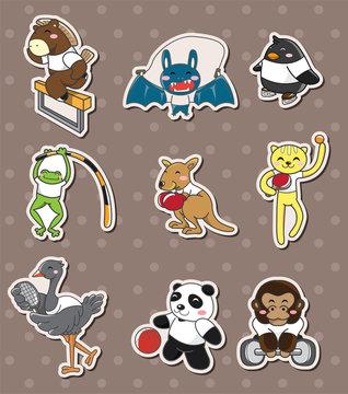 animal sport stickers