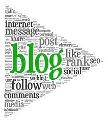 Blog concept in word tag cloud