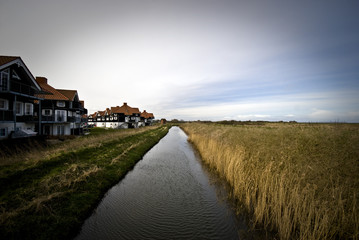 Summerhouses and river