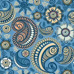 Seamless elegant paisley pattern