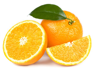 Orange fruit isolated on white backgroun