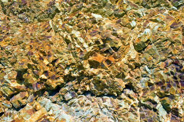 close-up relief of the rocks