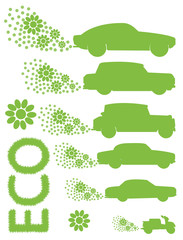 Ecology electrical car vector background