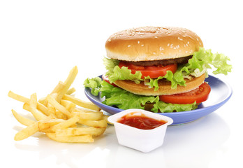 Big and tasty hamburger