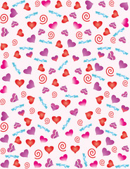 Abstract background with hearts