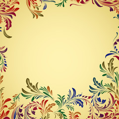 Fototapeta na wymiar Vintage colorful floral background