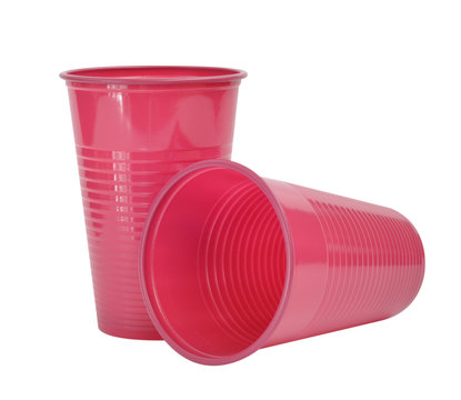 two plastic cups