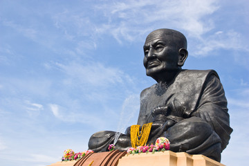 statue of famous monk on south of Thailand