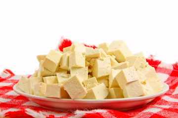 Tofu on a plate