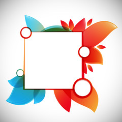 Color abstract vector background / text frame illustration