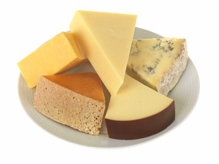 Plate of Mixed Cheeses
