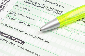 Steuererkl&auml;rung