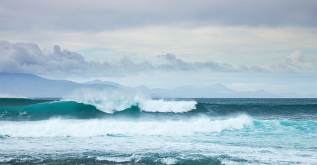 sea swell by the northern shore of Fuerteventura