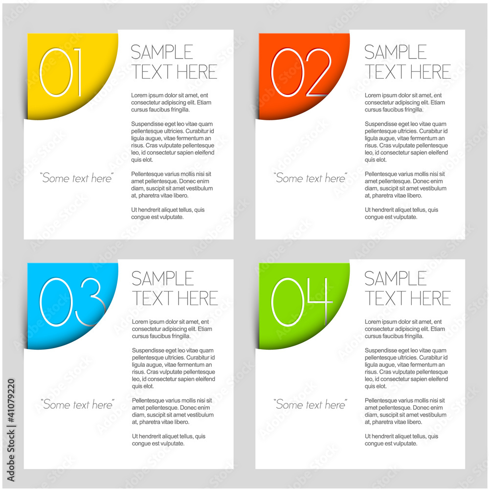 Poster one two three four - vector progress background