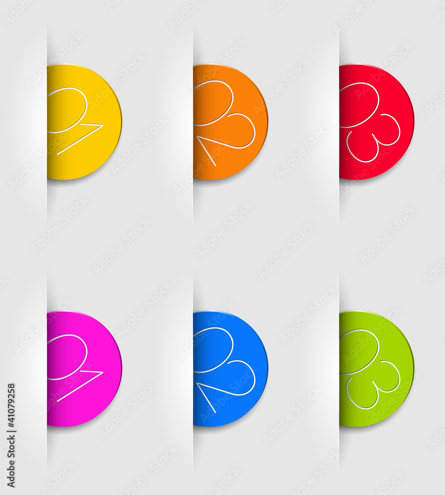 Poster one two three - vector cards with numbers
