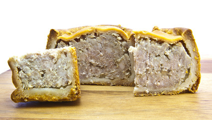 Pork Pie on wooden board