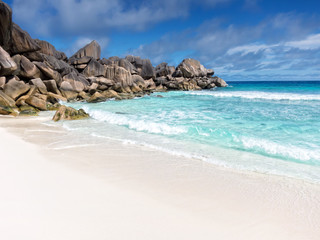 Grand Anse beach in La Digue island