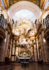 Zelfklevend Fotobehang Altar at St. Charles church (Karlskirche) in Vienna © Alex Tihonov