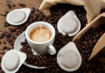 Fototapeta premium Caffè espresso in cialde