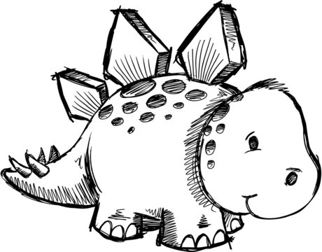 recommend clip art: Stegosaurus Dinosaur Sketch doodle