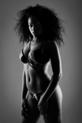 sexy balck and white portrait