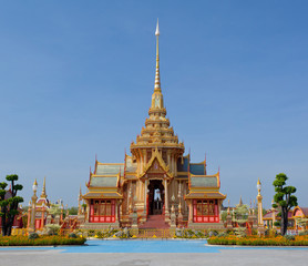 Fototapeta premium Thai royal funeral and Temple
