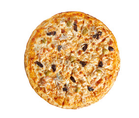 Pizza with seafood