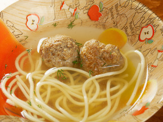 soup with meatballs