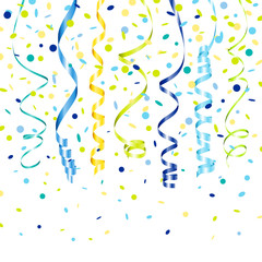 7 Streamers & Confetti Blue/Green/Yellow/Turquoise