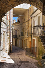 Alleyway. Pietramontecorvino. Puglia. Italy.