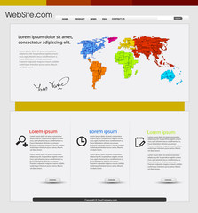 Obraz na płótnie Canvas web design template with world map
