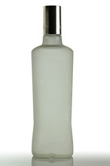 A bottle of vodka on a white background.