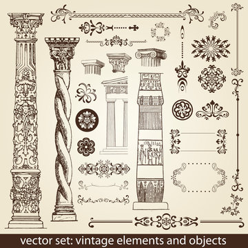 vintage elements - antique - vector