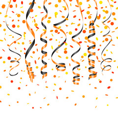 7 Streamer & Confetti Halloween Orange/Black