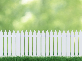 Fototapeta premium White fence