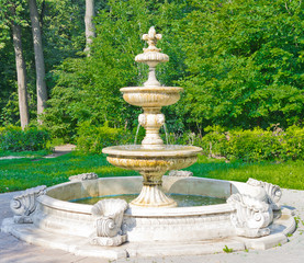 Ancient Fountain in Kuzminki Park, Moscow