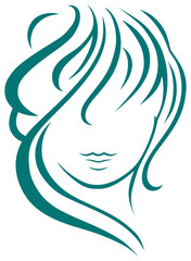 Beautiful woman with long hair