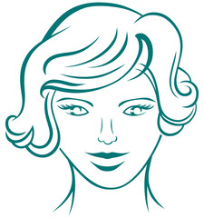 Beautiful woman with long hair