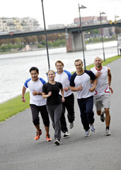 Gruppe beim Jogging