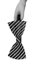 3d render of cartoon character with bowtie