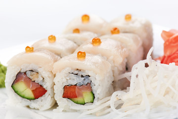 Japanese sushi rolls.