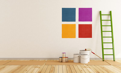 select color swatch to paint wall - obrazy, fototapety, plakaty