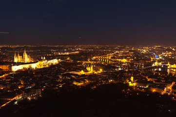 Aerial view of Prague, Czech Republich