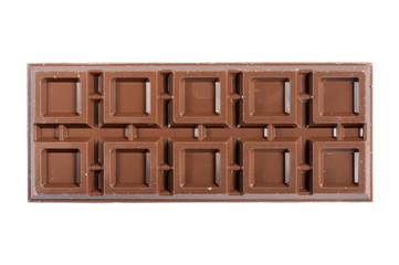 chocolate bar isolated on white