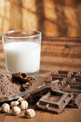chocolate with ingredients