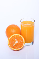 Orange juice isolated on white