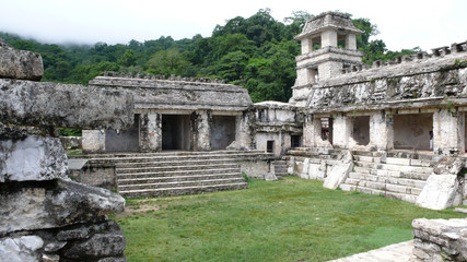 Naklejka premium El Palacion, ruinas de Palenque, Chiapas, México