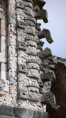 Detalle de las ruinas mayas de Uxmal, Yucat&aacute;n, M&eacute;xico