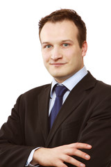 Portrait of a young businessman, closeup