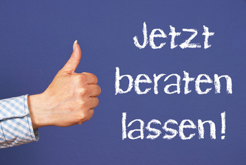 Jetzt beraten lassen mit Daumen hoch